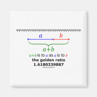 Imán La relación de oro (Matemáticas 1,6180339887)