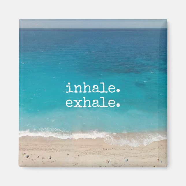 Imán La respiración de la meditación La hermosa playa (Frente)