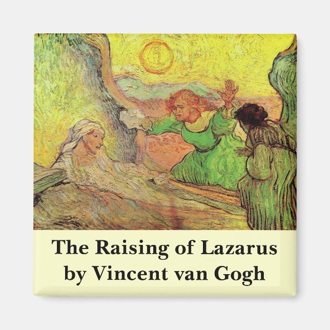 Imán La resurrección de Lázaro por Vincent van Gogh (Frente)