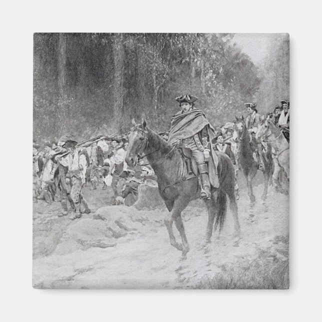 Imán La retirada de Washington de los grandes prados (Frente)