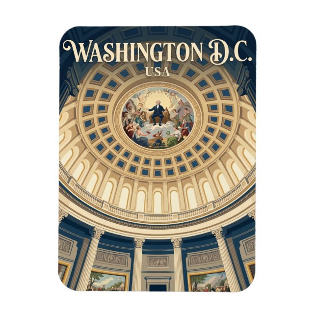 Imán La rotonda del Capitolio de los EE. UU. (Vertical)