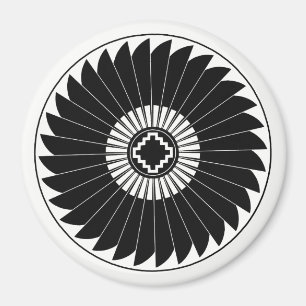 Imán La rueda de la pluma, diseño de la cerámica de