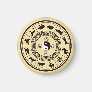 Imán La Rueda del Zodiaco del Tai Chi