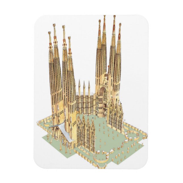 Imán La Sagrada Familia Antonio Gaudi. Barcelona España (Vertical)
