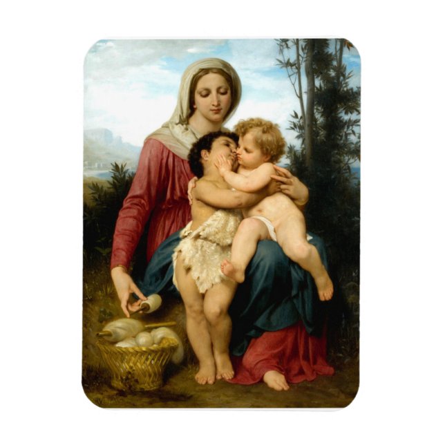 Imán La Sagrada Familia de William Bouguereau (Vertical)