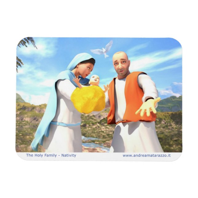 Imán La Sagrada Familia - Natividad (Horizontal)
