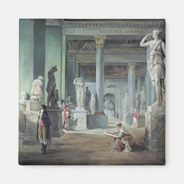 Imán La Salle des Saisons en el Louvre, c. 1802 (Frente)