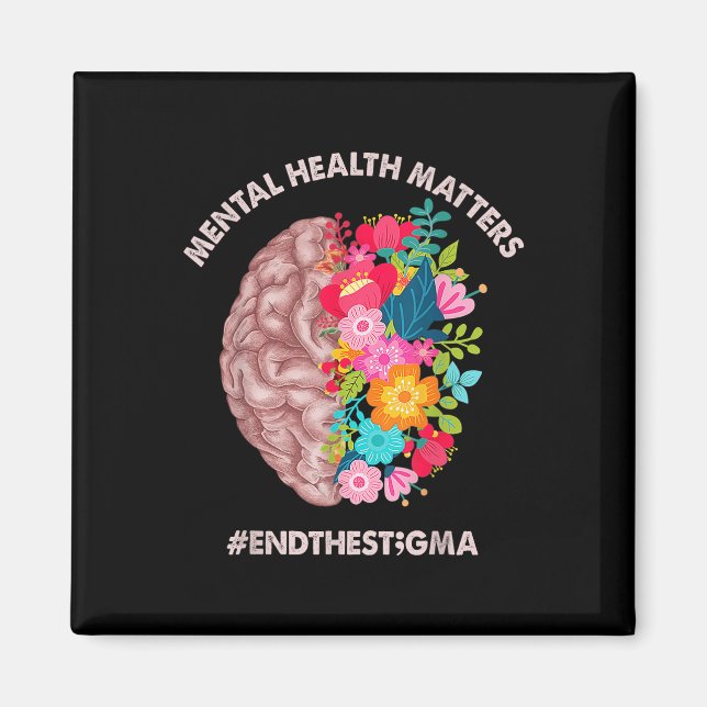 Imán La Salud Mental, La Camisa Del Mes De Concienciaci (Frente)