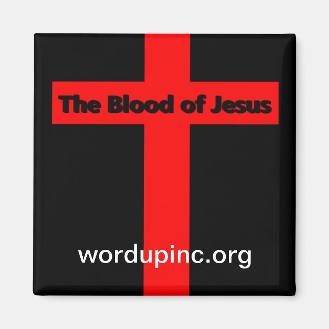 Imán La sangre de Jesús Magnet (Frente)