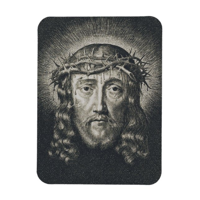 Imán La Santa Cara coronada de espinas (Vertical)