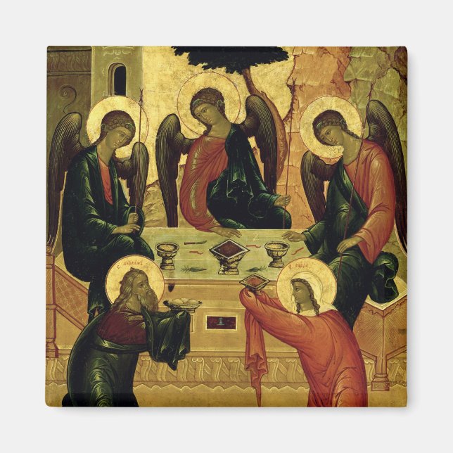 Imán La Santísima Trinidad, Escuela Novgorod, siglo XV (Frente)