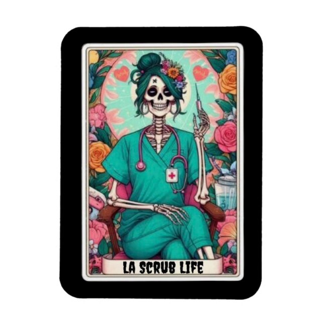 Imán La Scrub Life Tarot Card Magnet (Vertical)