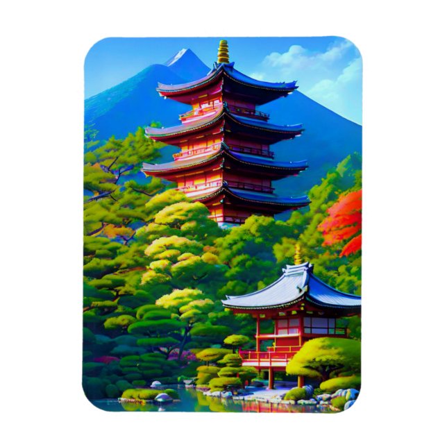 Imán La serenidad sintoísta: El alma del jardín (Vertical)