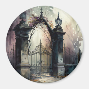 Imán La serie de puertas de cementerio góticas diseño 1