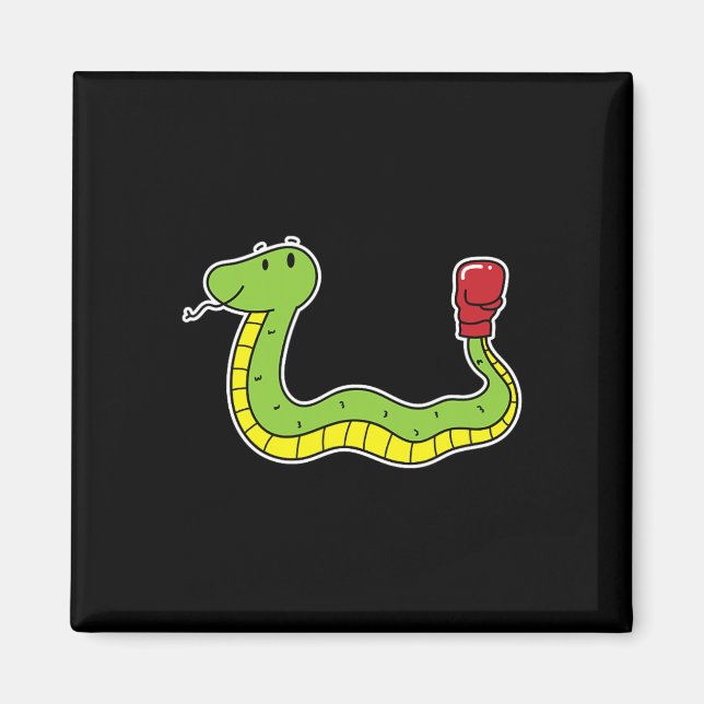 Imán La serpiente hace boxeo (Frente)