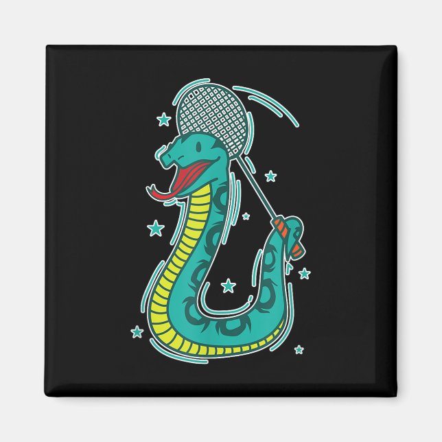 Imán La serpiente toca Badminton (Frente)