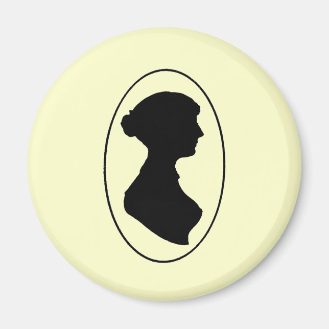 Imán La silueta de Jane Austen (Frente)