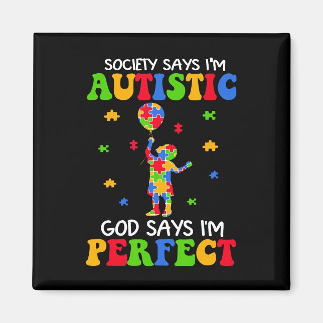 Imán La sociedad dice que soy autista Dios dice que soy (Frente)