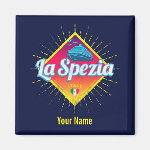 Imán La Spezia Liguria Italia barco de crucero retro vi