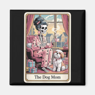 Imán La tarjeta de tarot del esqueleto de la mamá del p
