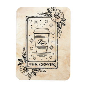 Imán La tarjeta Tarot para el café