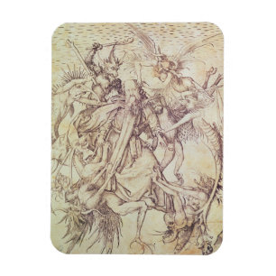 Imán La tentación de St Anthony (grabado)