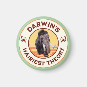 Imán La teoría más peluda de Darwin Adorable mamut lanu