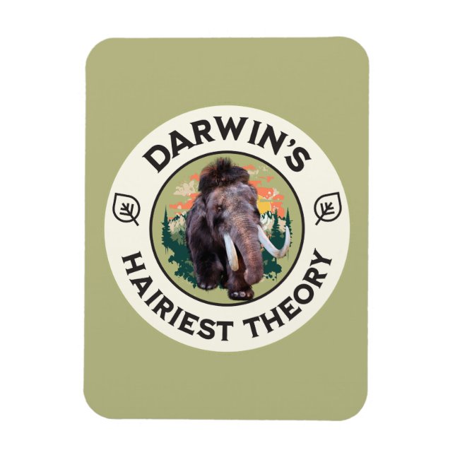 Imán La teoría más peluda de Darwin Mamut lanudo  (Vertical)