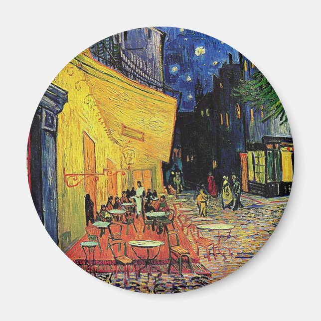 Imán La terraza de la cafetería en el Place du forum, A (Frente)