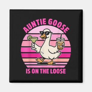 Imán La Tía Goose Está En El Diseño De La Vintage.