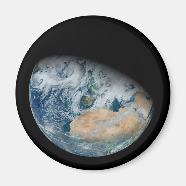 Imán La Tierra Que Muestra El Norte De África Y El Suro (Frente)