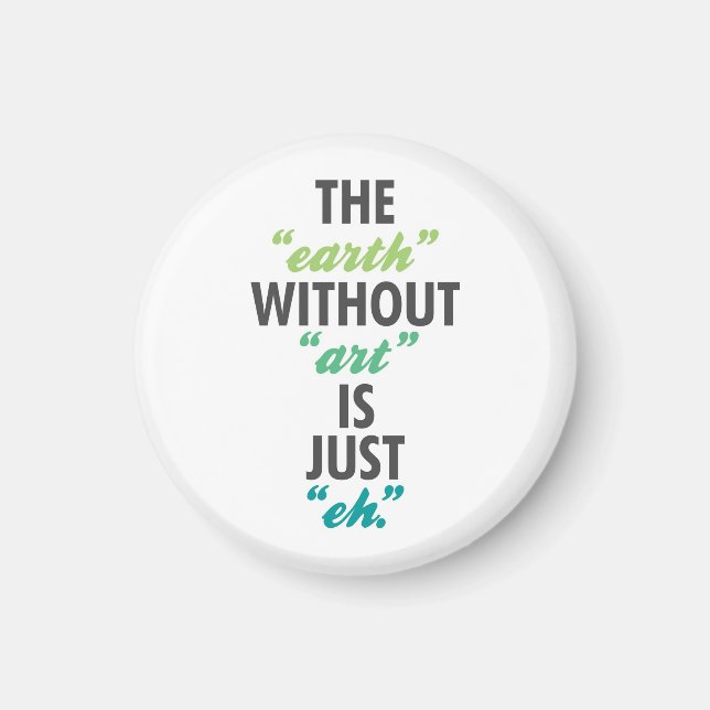 Imán La Tierra Sin Arte es Sólo Eh. (Frente)