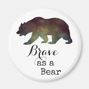 Imán La tipografía de la acuarela del oso