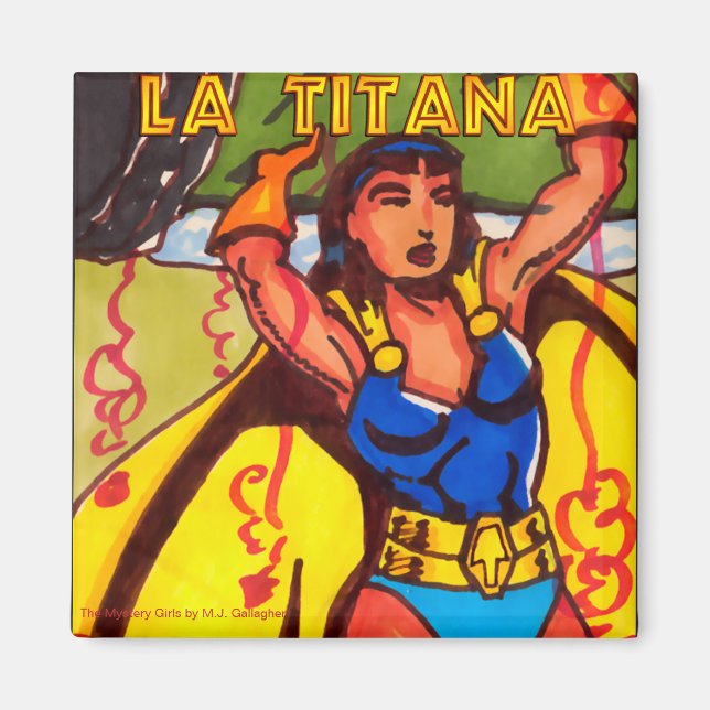 Imán La Titaña - Los misteriosos Chicas Super Heroine (Frente)