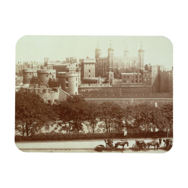 Imán La Torre de Londres (foto de sepia) (Horizontal)