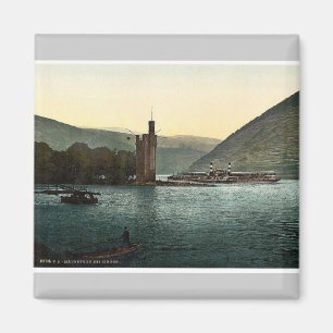 Imán La torre del ratón, Bingen, el Rin, magnif de