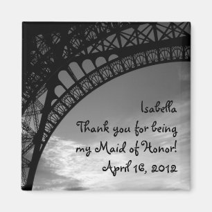 Imán La Torre Eiffel, una doncella de honor personaliza