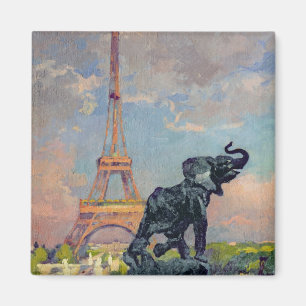 Imán La torre Eiffel y el elefante por Fremiet
