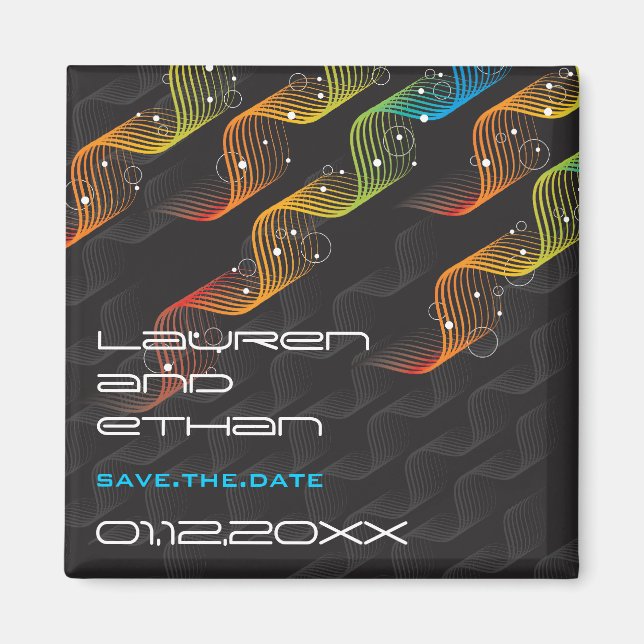 Imán La torsión abstracta ondulada el | 01 * ahorre el (Frente)