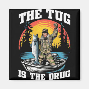 Imán La tracción es mi droga divertida camiseta de pesc