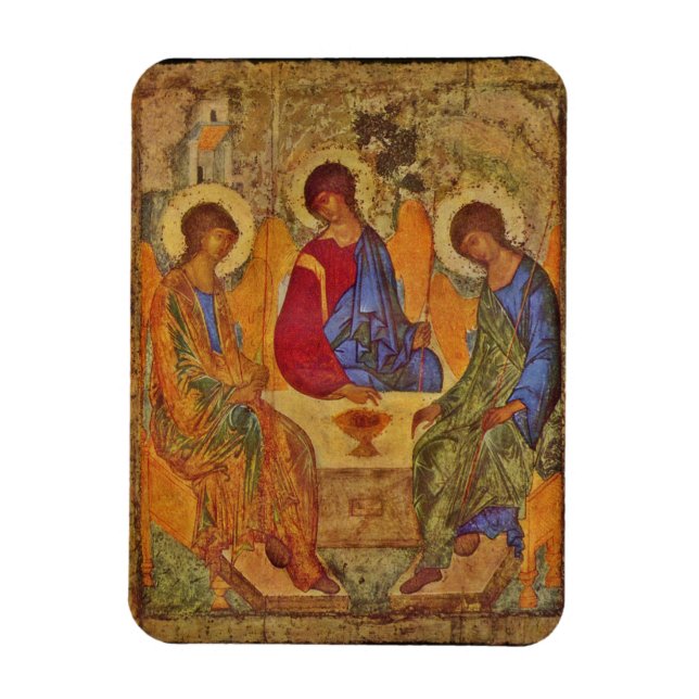 Imán La trinidad de Rublev en la mesa (Vertical)