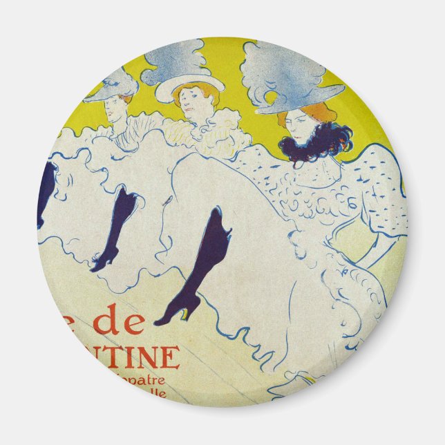 Imán La Troupe de Mlle Eglantine por Toulouse Lautrec (Frente)