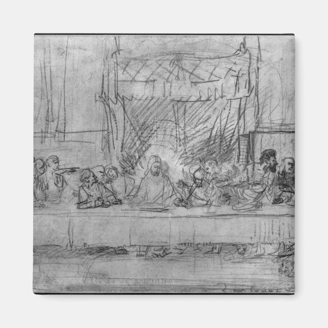 Imán La última cena, después del fresco de Leonardo da (Frente)