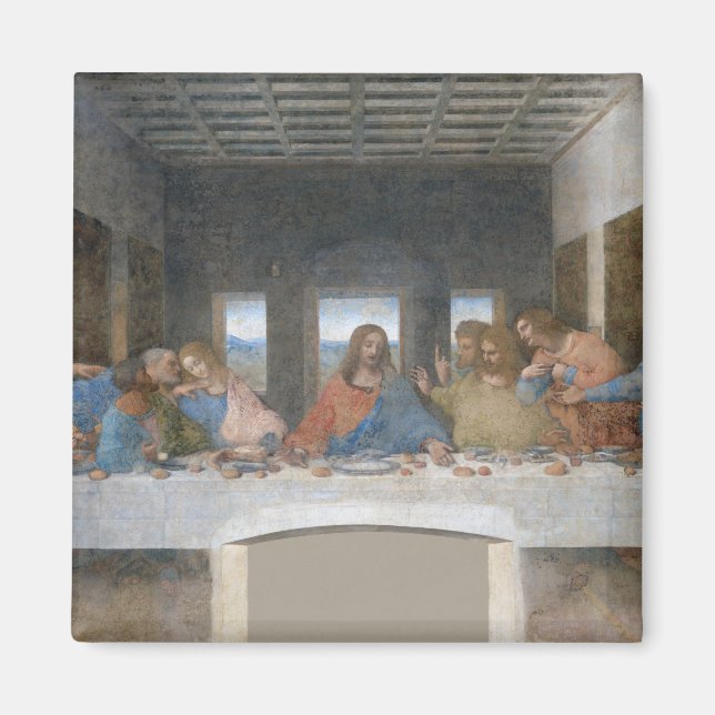 Imán La última cena, Leonardo da Vinci, 1495-1498 (Frente)