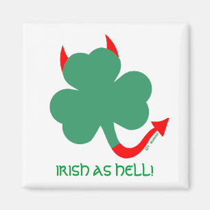 Imán La única cola del demonio Shamrock irlandés