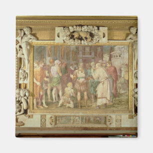 Imán La unificación del estado, detalle de decorativo
