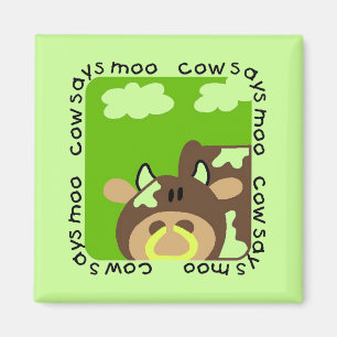 Imán La vaca dice las camisetas y los regalos del MOO