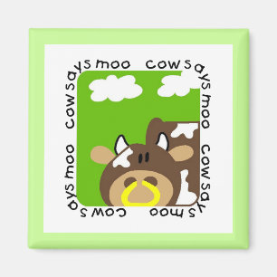 Imán La vaca dice las camisetas y los regalos del MOO