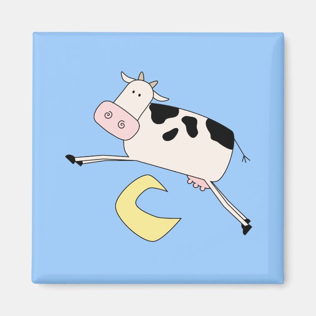 Imán La vaca salta sobre las camisetas y los regalos de (Frente)