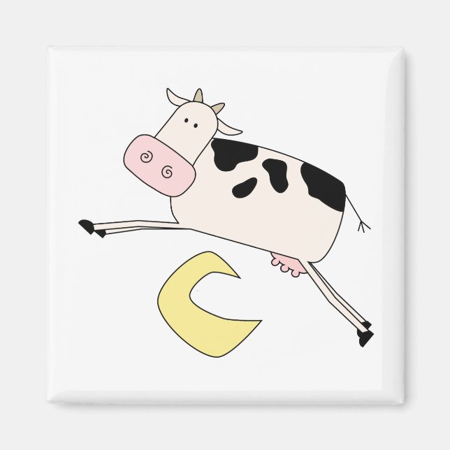 Imán La vaca salta sobre las camisetas y los regalos de (Frente)